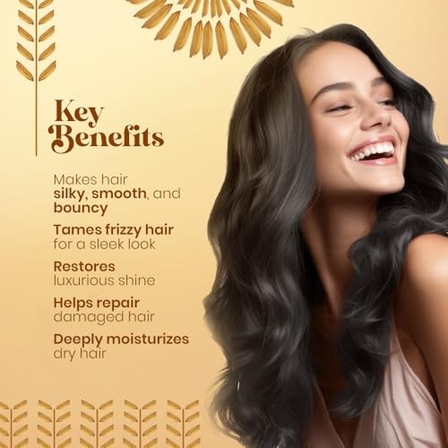 Kesh King Organics Anti Frizz Conditioner with Organic Fermented Rice Water, Helps Repair Damaged Hair, Moisturizes & Reduces Frizz for Visibly Soft, Smooth and Tangle Free Hair, 200ml