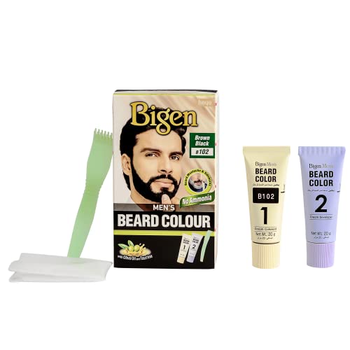 Bigen Men's  Beard Color Medium Brown 20gm+20gm -105, 102 g