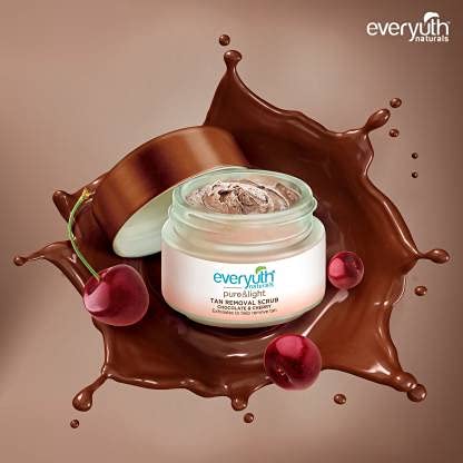Everyuth Naturals Pure And Light Tan Removal Scrub And Tan Removal Pack Chocolate And Cherry 50 gm Each (Pack Of 2)
