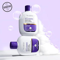 Dr. Sheth's Oats & Ceramide Sensitive Skin Gentle Cleanser | For Delicate Irritated Skin | pH Balanced, Daily Use Non-Drying Cleanser To Hydrate, Soothe & Restores Skin Barrier | Cleans Dirt, Oil & Make-Up | Free of Sulphates, Paraben, Dye & Fragrance | F