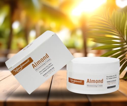 Hakim Suleman's Almond Moisturizing Cream – Ultra-Hydrating, Nourishment for Soft & Radiant Skin, Suitable for All Skin Types - 150 g