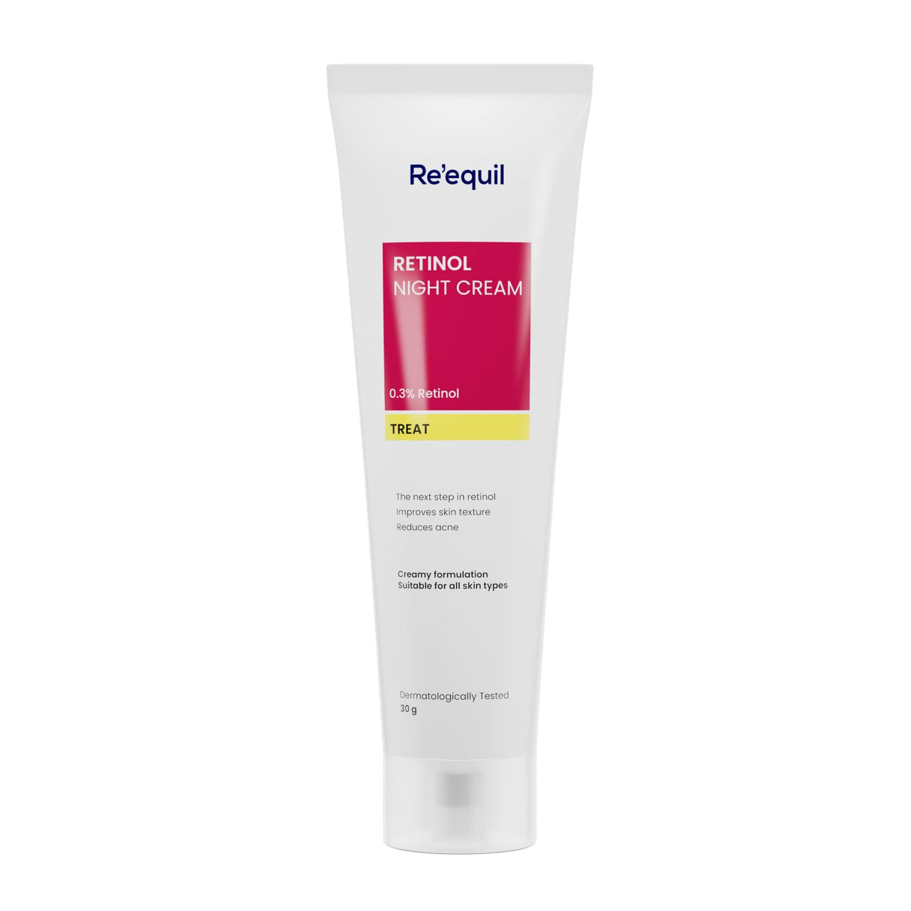 RE' EQUIL 0.3% Retinol Night Cream, Improves Skin Texture, Reduces Acne, Unisex, For All Skin Types, 30G