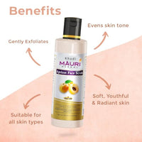 Khadi Mauri Herbal Apricot Face Scrub Dead Skin Remover & Revitalises Health, 210 Ml