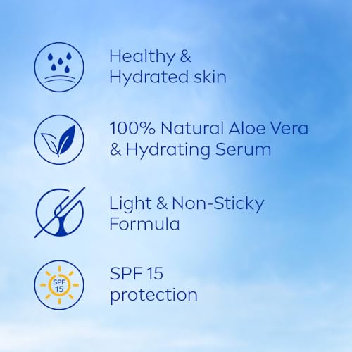 NIVEA Aloe Protection Body Lotion 200 ml | SPF 15 | Aloe Vera Extracts | Dep Moisture Serum | Men and Women | All Skin Type