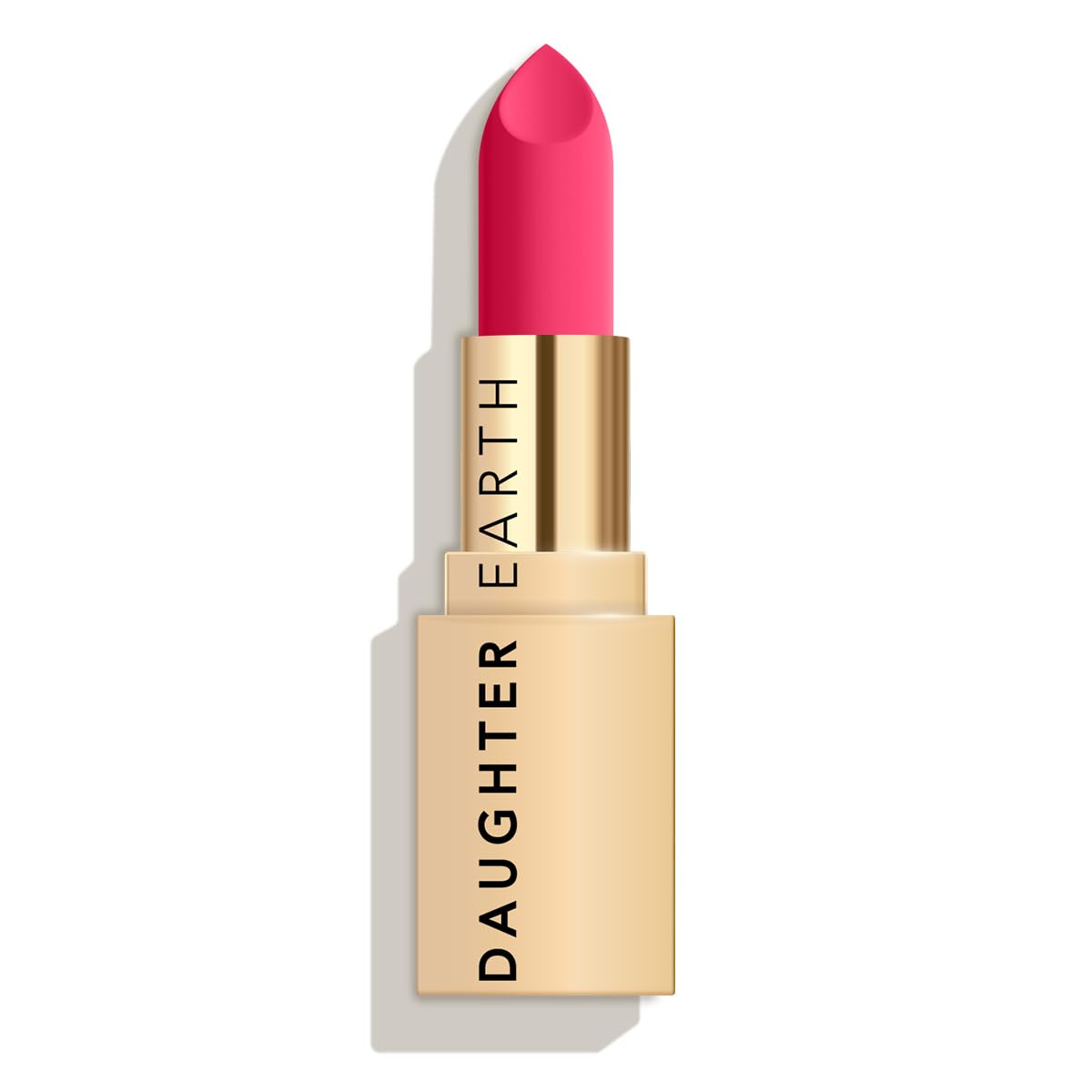 DAUGHTER EARTH Original Pink Lipstick | Vegan Plant Based Highly Pigmented Natural Lightweight Non Drying Lip Color | Long Lasting Phytonutrient Lipstick With Vit E & Bakuchiol | UV Protection | 4g