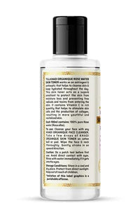 KHADI ORGANIQUE Pure & Natural Rose Water/Skin Toner|Anti-Acne Gulab Jal To Keep Skin Scented & Moisturized|Balances Ph Levels & Soothes Itchiness|For Men & Women Of All Skin Types - 210Ml