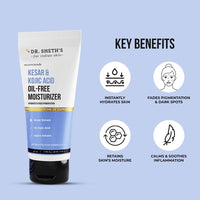 Dr. Sheth's Kesar & Kojic Acid Oil-Free Moisturizer | Lightweight Gel Cream Texture | Brightening & Hydrating | Fades pigmentation | For Men & Women | 50g