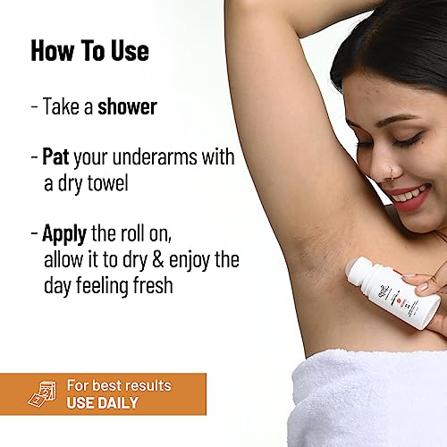 Chemist at Play Under-Arm Roll On With 4% Lactic Acid & 1% Mandelic Acid, Prevents Odour, Brightens Skin & Exfoliates Underarm, Aqua Fragrance For Unisex, 40ml (Pack Of 3)