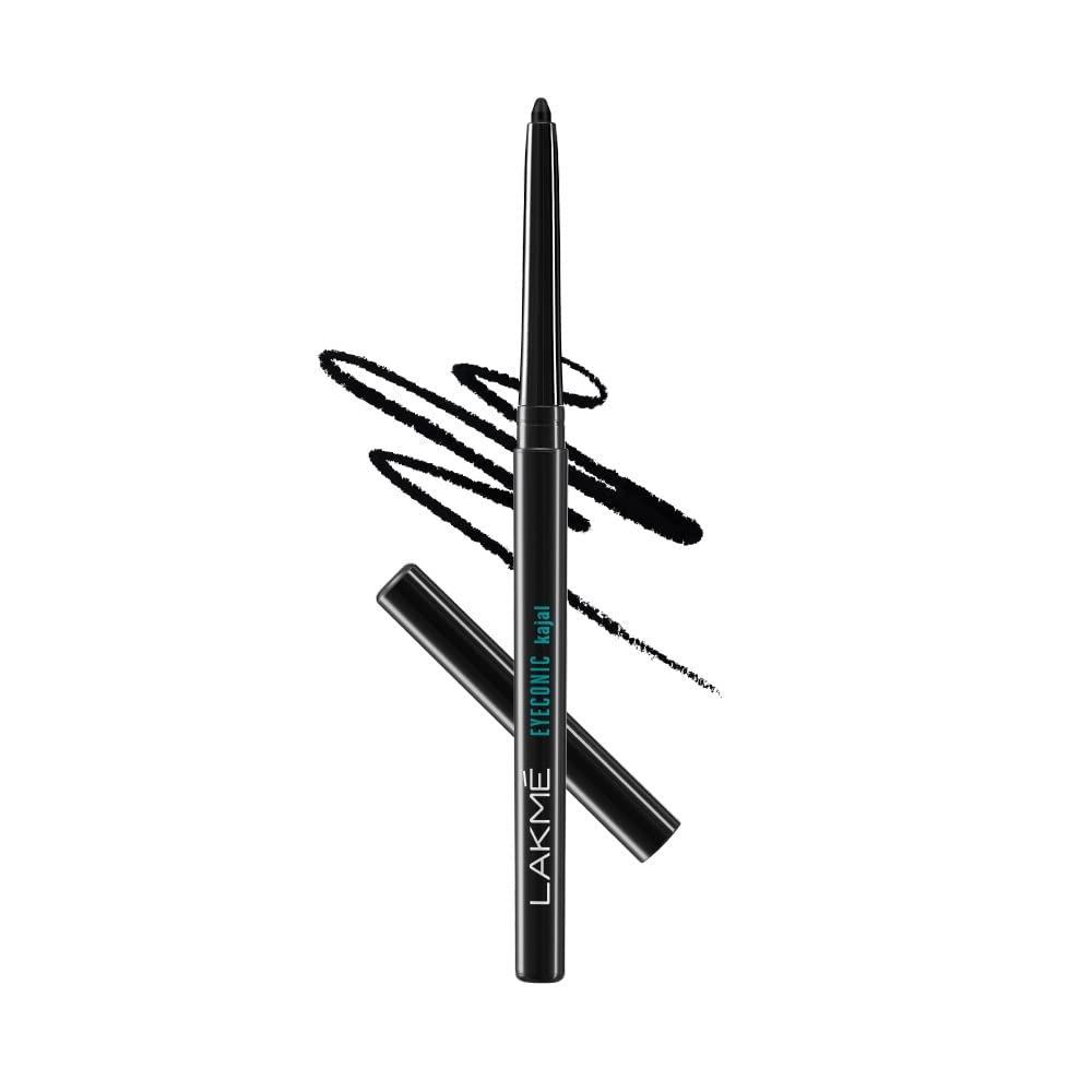 Lakmé Eyeconic Matte Kajal Pencil & Face It Compact, Black
