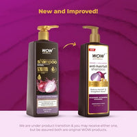 WOW Skin Science Onion Oil Shampoo with Red Onion Seed Oil Extract, Black Seed Oil & Pro-Vitamin B5 | Controls Hair fall | Helps Strengthen Hair | No Sulphate No Paraben | For Men & Women - 1ltr