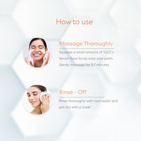 VLCC Oil Defense Scrub with Salicylic Acid Serum - 150g - Green Tea & Rice | Oil Controlling & Exfoliating Scrub. Controls Oiliness, Reduces Blackheads, & Whiteheads | Suitable for All Skin Types