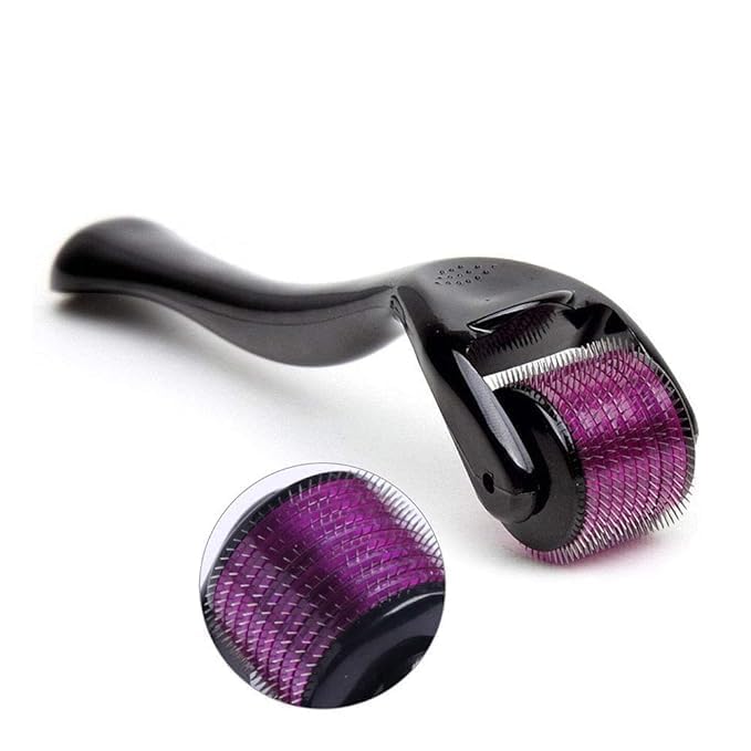 Derma Roller for Hair Growth and Facial Skin-Stimulates Hair Follicles & Reduces | Improves Scalp Health | 0.5mm Size | 540 Titanium Needles (Facial Roller/hair Roller)