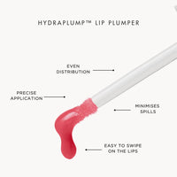 HYUE HydraPlump™ Lip Plumper | 4 ml | Long-term Plumping Effect & Hydration | Non-sticky Formula with Cooling Ice Cube sensation | Jojoba Oil, Vit E & Pomegranate Extract | Flat-tip Applicator (Ra Ra Rouge, 4)