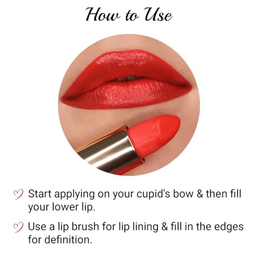 Iba Long Stay Matte Lipstick for Women- M06 Bold Red, 4g | Creamy Matte Finish & Smooth Texture| Long-Lasting | Hydrated Lips | Enriched with Vitamin E| Intense Colour & Highly Pigmented | Lip Makeup