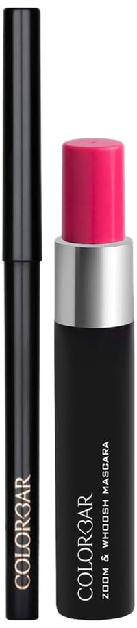 Colorbar Zoom & Whoosh Mascara Black Sin 001 & Intensely Rich Kajal Combo