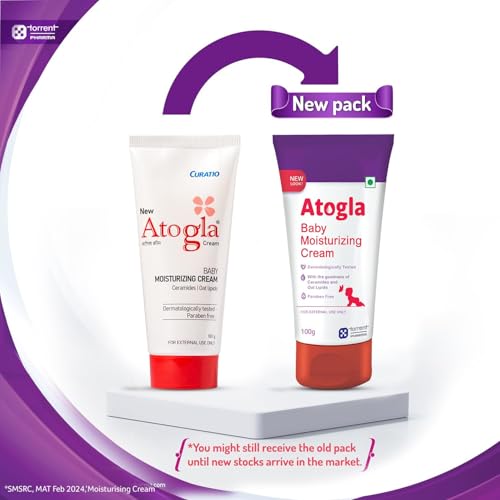 Tedibar Moisturising Baby Bathing Bar 75g (Pack of 2) And Atogla Baby Cream 100g - By Torrent Pharma