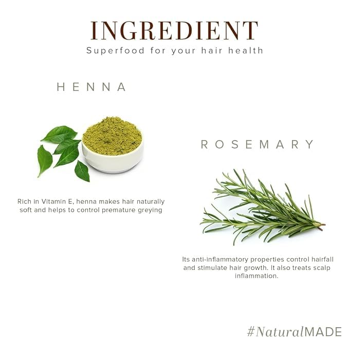 Khadi Natural Rosemary & Henna Hair Oil, Natural Oil For Thick & Voluminous Hair Oil For Controlling Hair Fall & Premature Greying, Paraben & Mineral Oil Free, Suitable For All Hair Types, 210ml (Pack 2, Rosemary & Henna)