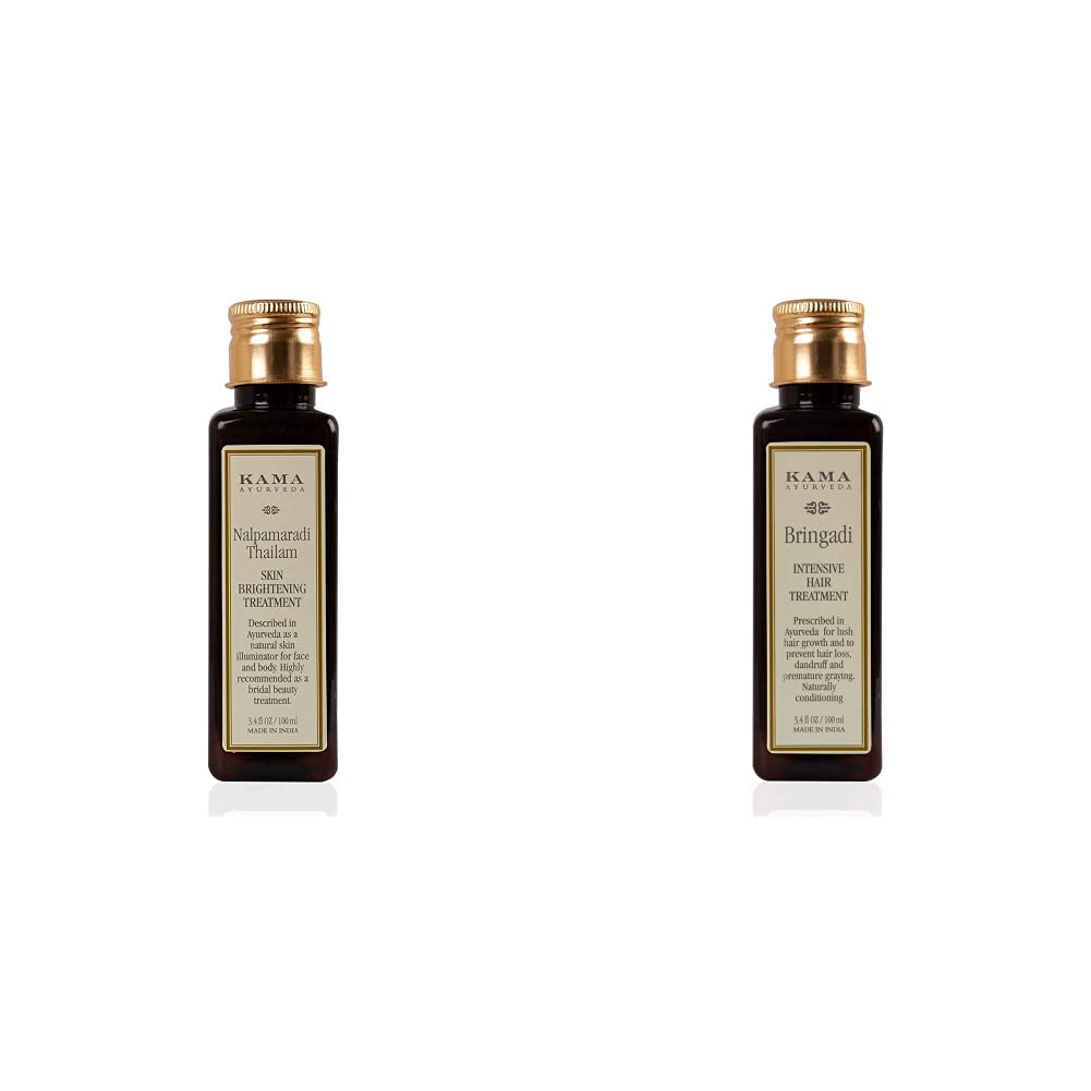 Bringadi Intensive Hair Treatment Oil & Nalpamaradi Thailam Skin Brightening Treatment