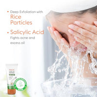 VLCC Oil Defense Scrub with Salicylic Acid Serum - 150g - Green Tea & Rice | Oil Controlling & Exfoliating Scrub. Controls Oiliness, Reduces Blackheads, & Whiteheads | Suitable for All Skin Types