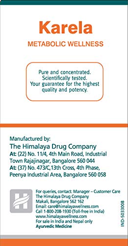 Himalaya Himalaya Wellness Pure Herbs Karela Metabolic Wellness - 60 Tablets, White