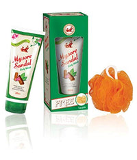 Mysore Sandal Soap, 450g (150x3) (Pack Of 3) & Body Wash, 200ml With Free Loofah