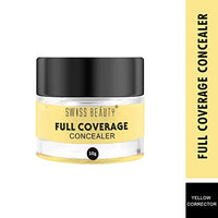 SWISS BEAUTY Full Coverage Matte Creamy Concealer For Combination Skin, Face Makeup, Yellow Corrector, 15Gm, Pack Of 1