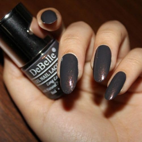 DeBelle Gel Nail Lacquer - French Collection | Long Lasting, Non UV Gel Finish | Seaweed Enriched & Chip Resistant - 8 Ml (Copper Glaze)