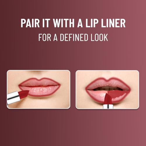 Swiss Beauty Pure Matte Creamy Lipstick | Non-drying, Highly pigmented Lipstick | Shade- Russian Red, 3.8gm|