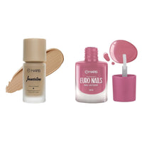 MARS High Coverage Liquid Matte Foundation | Blemish Free & Blendable Foundation For Makeup (40Ml) (Shade-05, All) EURO Nail Lacquer (6.0 ml) (Shade-14)