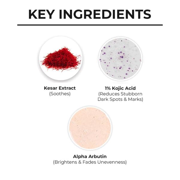 Dr. Sheth's Kesar & Kojic Acid Oil-Free Moisturizer | Lightweight Gel Cream Texture | Brightening & Hydrating | Fades pigmentation | For Men & Women | 50g