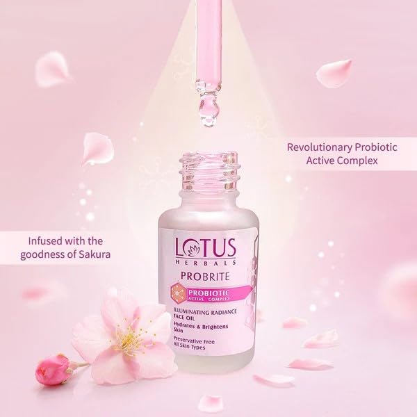 Lotus Herbals Probrite Illuminating Radiance Cream 50gm, Radiance Face Oil 15ml set of 2