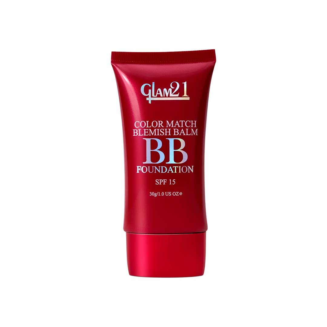 Glam21 Color Match BB Foundation SPF15 I Dual Purpose of Foundation & Sunscreen Blemish-free Glow | Non-cakey Daily Use | Non-greasy & Lightweight | Long-lasting Radiant Makeover| 30gm - 03 Light Medium