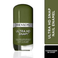 REVLON Ultra HD Snap Nail Colors, Natural Rich Glossy Finish Nail Polish, 100% Vegan Formula, No Base And Top Coat Needed - Commander In Chief,8 Ml