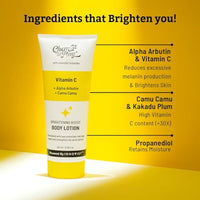 Chemist at Play Brightening Body Lotion with Ceramides | Alpha Arbutin, Camu Camu & Vitamin C | All Skin Types | For Bright, Moisturized & Glowing Skin | 200 ml