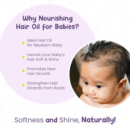 Mother Sparsh Nourishing Baby Hair Oil | Soothe & Nourishes Delicate Baby Scalp | Suitable Hair Oil for Newborns | Paraben Free, Sulphate Free- 100ml