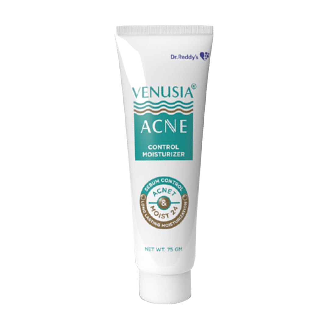 VENUSIA Dr. Reddy's  Acne Control Moisturizer I For Oily & Acne Prone Skin I Prevents Acne Breakouts|Oil Free, Non Sticky I 75G
