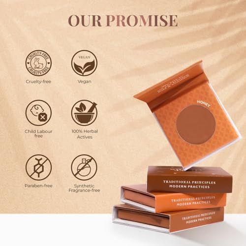 Just Herbs Nourishing Pressed Bronzer Liquorice + Cica for Face Makeup 3.5g (Cinnamon, 3.5)