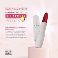 Juice Kiss Sensation Lipstick with Goodness of Bio Retinol, & SPF 15 UV Protection