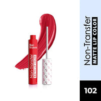 Blue Heaven Non Transfer Lip Color | Liquid lipstick Waterproof & Smudge Proof | Intense Pigment | Long-Lasting upto 8hr | Matte Finish with Hydrating Formula | 102 | 3GM