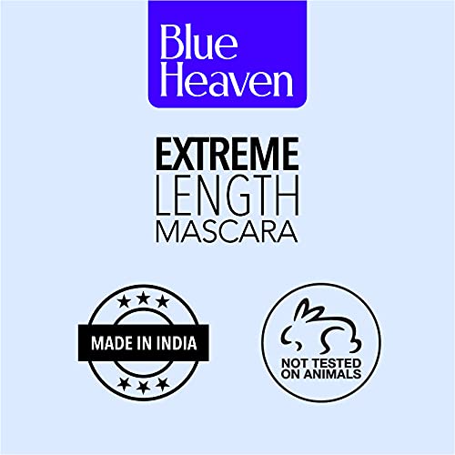 Blue Heaven Extreme Length Mascara Waterproof Black | Quick Dry | No Clumping | Long Lasting Mascara for Women | 9ml