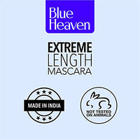 Blue Heaven Extreme Length Mascara Waterproof Black | Quick Dry | No Clumping | Long Lasting Mascara for Women | 9ml