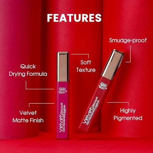Beauty Berry Velvet Non Transfer Liquid Lipstick for Women (Candy Pop)