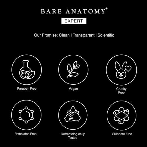 Bare Anatomy Anti Dandruff Shampoo | Reduces Up to 100% Dandruff and Strengthens Hair | Derma Approved Shampoo with Salicylic Acid & Biotin | Helps Remove Flakes and Itching | Shampoo For All Hair types | For Women And Men | 100ml