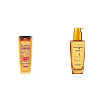 L'Oreal Paris 6 Oil Nourish Shampoo, 360ml (With 10% Extra) and L'Oreal Paris Extraordinary Oil Hair Serum for Women & Men, 100 ml