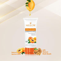 Meglow Apricot Scrub 70g Each, Pack of 3 – Paraben Free Formula || Enriched with Natural Apricot Extracts, Vitamin E and Aloe Vera Extract || Remove Dead Skin Cells || All Skin Type || Helps to Make Skin Smooth and Radiant