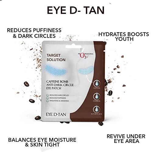 O3+ Caffeine Bomb Anti Dark Circle Eye Patch & Eye D Tan, Reduces dark circle| Reduces Puffiness | Brighten and Awakens (single use only) 5G