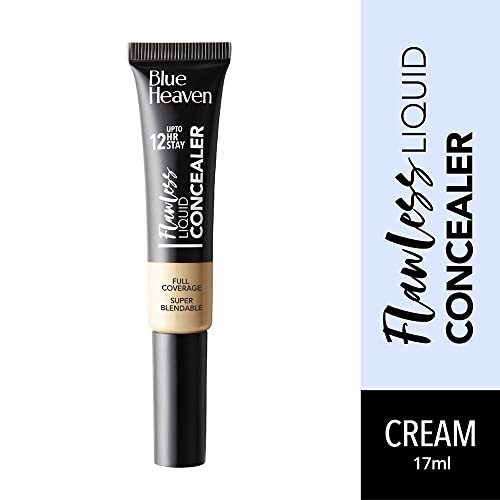 Blue Heaven Flawless Liquid Cream Full Coverage Concealer For Normal Skin, 201, Creme, 17Ml, Pack Of 1