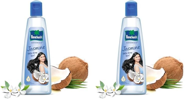 Parachute Advansed Jasmine Coconut Hair Oil With Vitamin-E For Healthy Shiny Hair, Non-sticky, 300ml (Pack of 2)