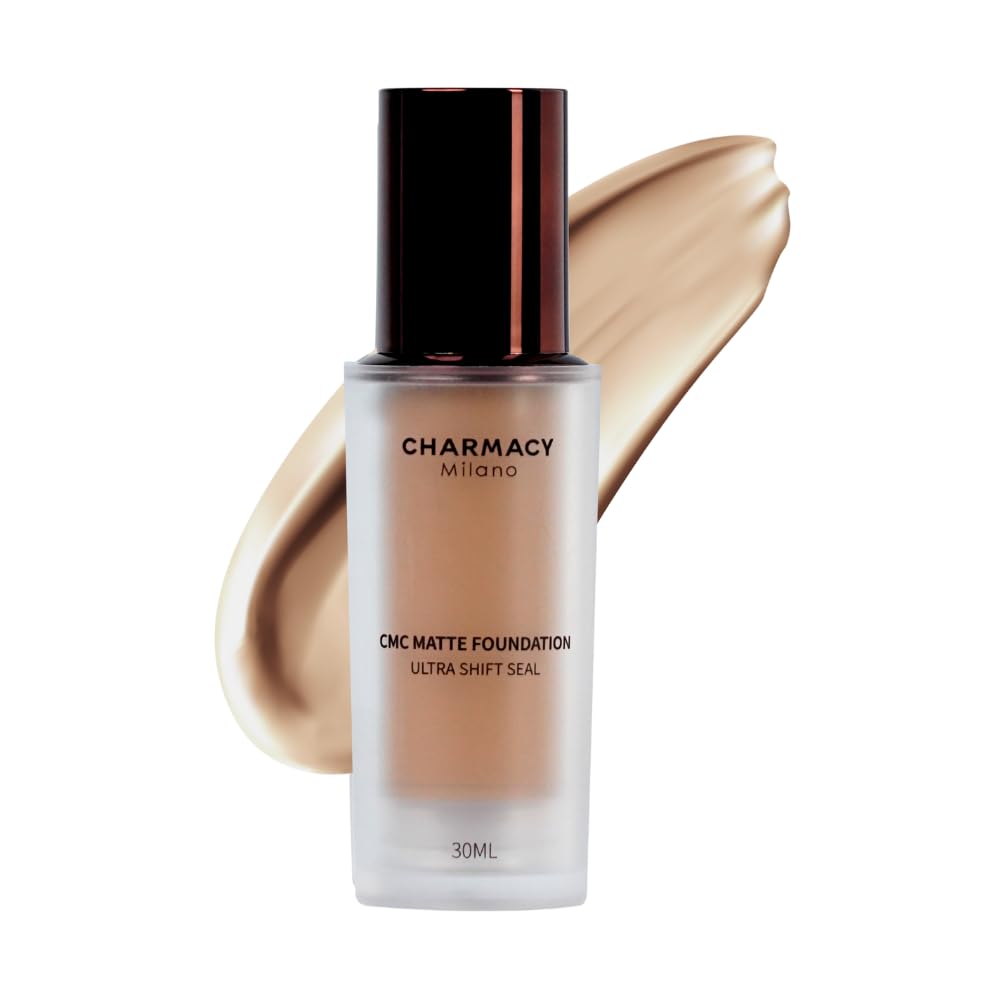 Charmacy Milano Matte Foundation 10 - 30 ml, With SPF 25 Sun Protection, Perfect Canvas for Your Make-Up Buildable Coverage, Instant Hydrating, Light Weight, Suitable for All Skin Types, Seamless Blend, Flawless Finish, No Tube