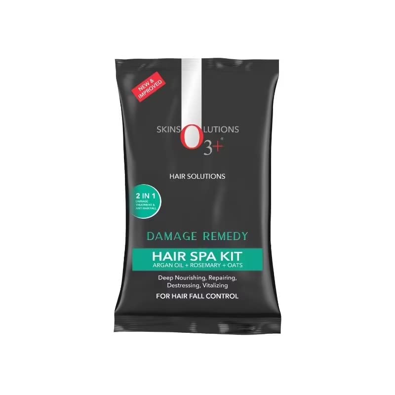 O3+ Hair Spa Kit Infused with Argan Oil, Rosemary & Oats for Fall Control, Deep Nourishing & Repairing | Shampoo | Hair Mask | Hair Serum | 30g + 30ml